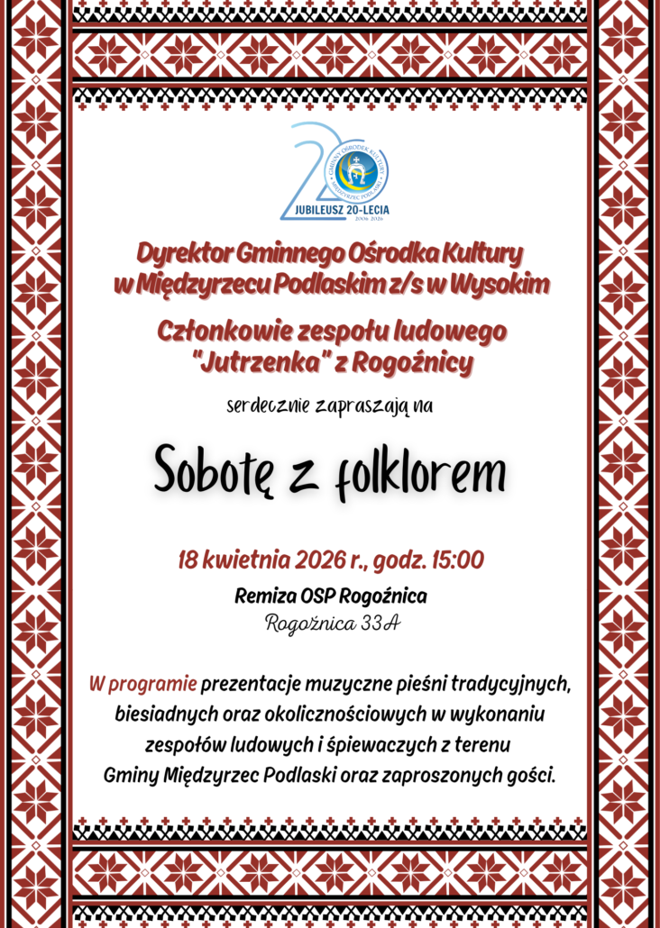 Plakat zapraszający na wydarzenie